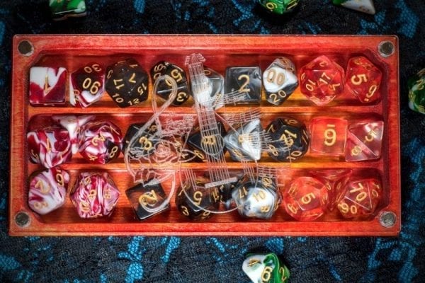 Looking Glass XL Bard on Sunburst Dice Box TTRPG Accessory