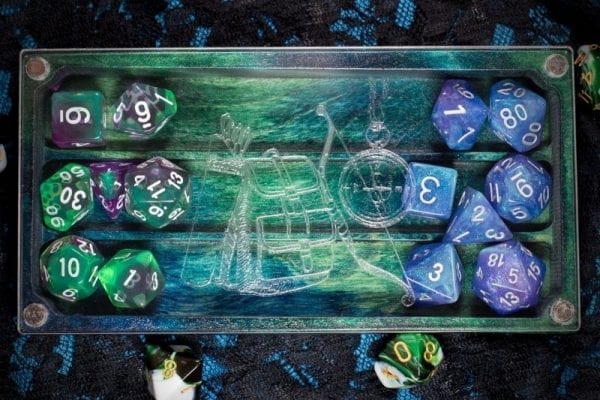 Looking Glass XL Ranger on Moss Dice Box TTRPG Accessory