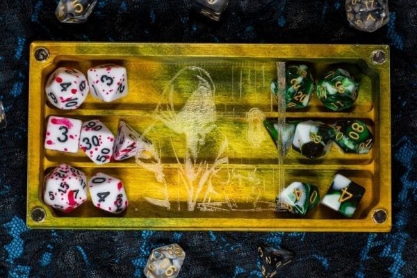 Looking Glass XL Rogue on Poison Apple Dice Box TTRPG Accessory