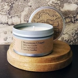 Cantrip Candle - Stonemoss Chapel 6oz TTRPG Accessory