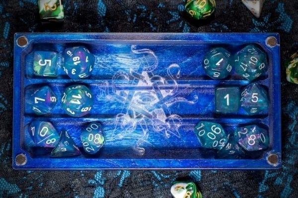 Looking Glass XL Warlock on Sapphire Dice Box TTRPG Accessory