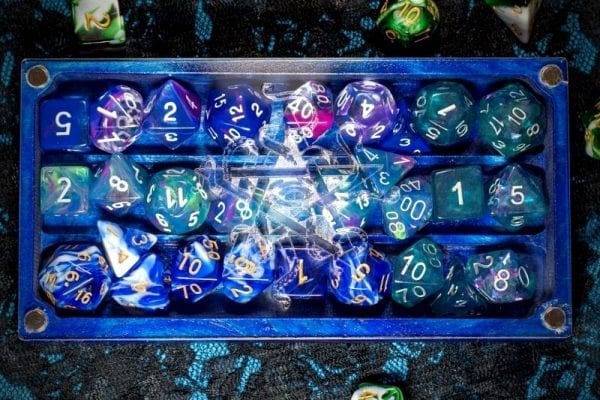 Looking Glass XL Warlock on Sapphire Dice Box TTRPG Accessory