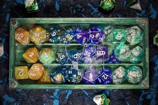 Looking Glass XL Wizard on KS Green Dice Box TTRPG Accessory