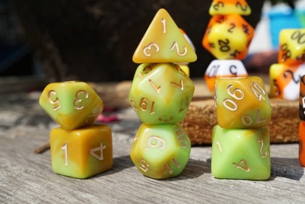 Caramel Apple Resin Ice Cream Dice TTRPG Accessory