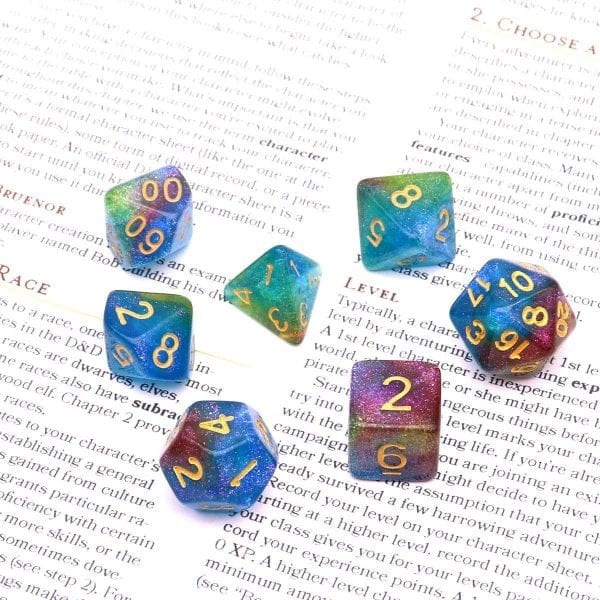 Iridescent | Mermaid Carp Acrylic Dice TTRPG Accessory