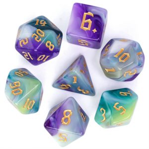 Siberian Iris Acrylic Dice TTRPG Accessory