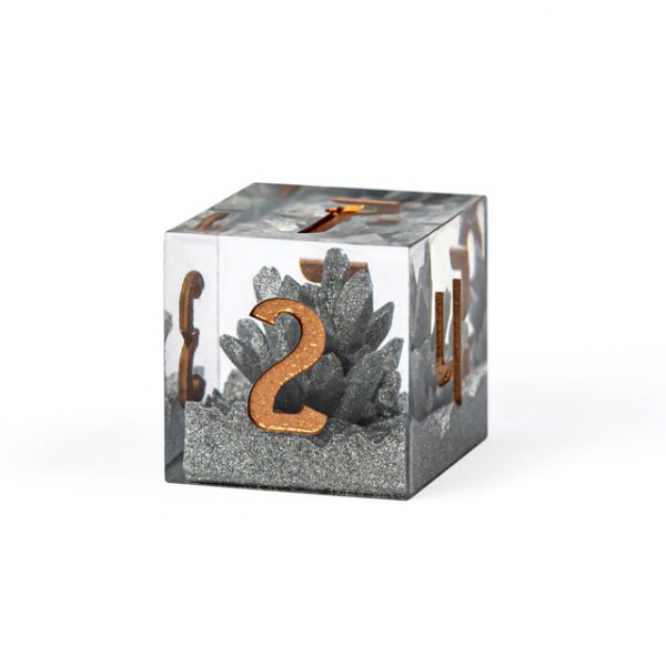 Mithral Bells Sharp Edge Resin Polyhedral Dice TTRPG Accessory