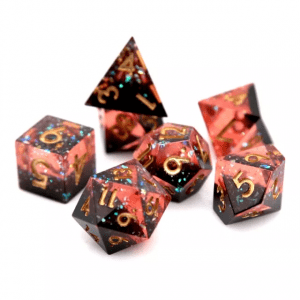 Beiroura Sharp Edge Resin Polyhedral Dice TTRPG Accessory
