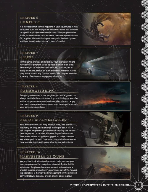 Dune Adventures in the Imperium Core Rulebook Tabletop Roleplaying Game TTRPG