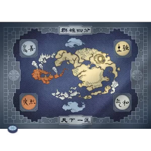 Avatar Legends RPG Cloth Map TTRPG Accessory