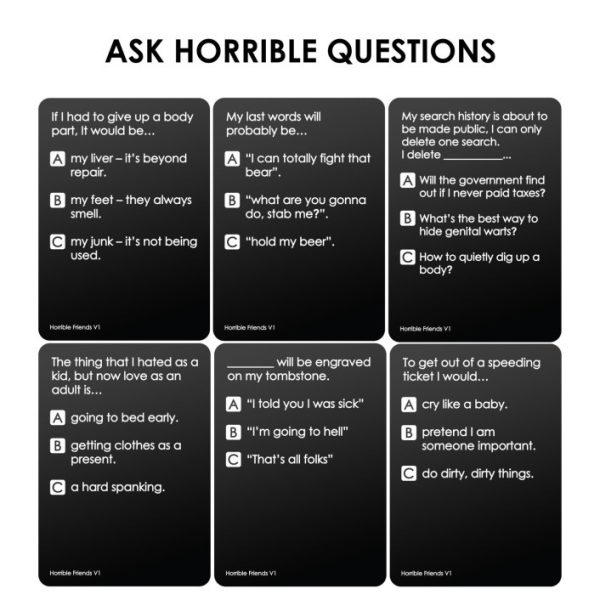Horrible Friends Party Board Game
