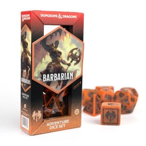 Sirius Dice Dungeons & Dragons Adventure Dice Barbarian Orange/Black
