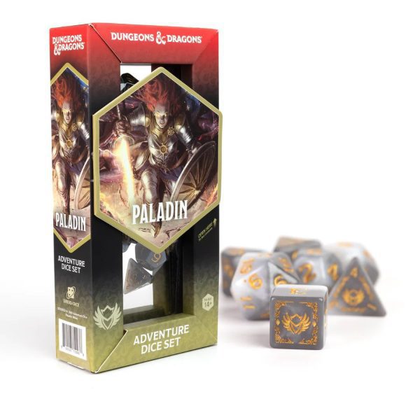 Sirius Dice Dungeons & Dragons Adventure Dice Paladin Grey/White