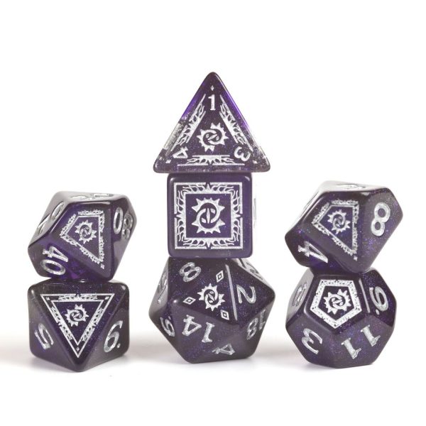 Sirius Dice Dungeons & Dragons Adventure Dice Warlock Purple